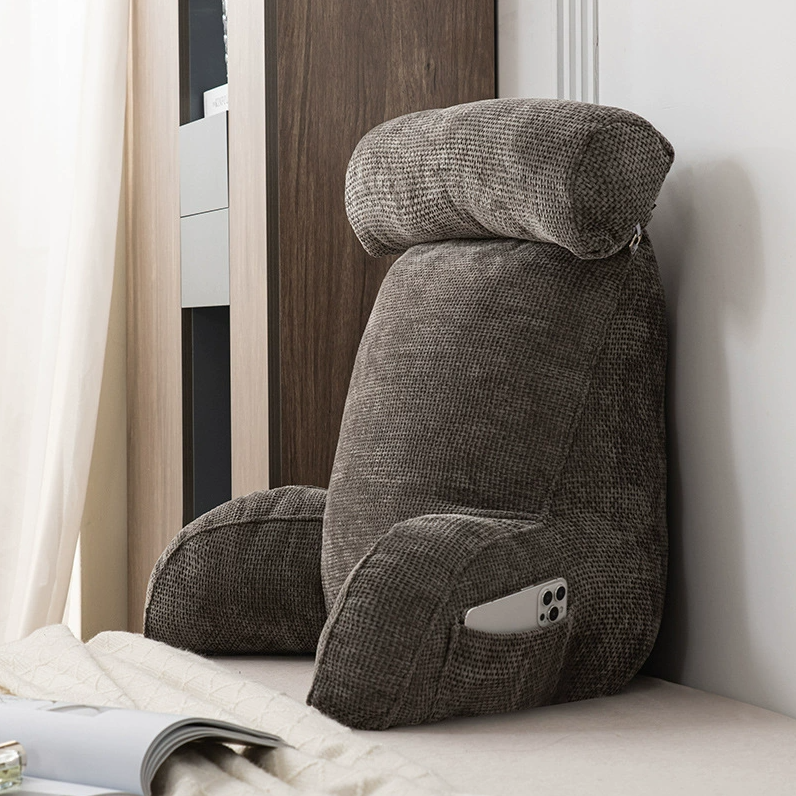 Snow Hibiscus Single Person Back Cushion