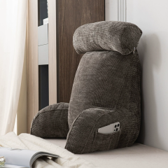 Snow Hibiscus Single Person Back Cushion