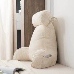 Snow Hibiscus Single Person Back Cushion