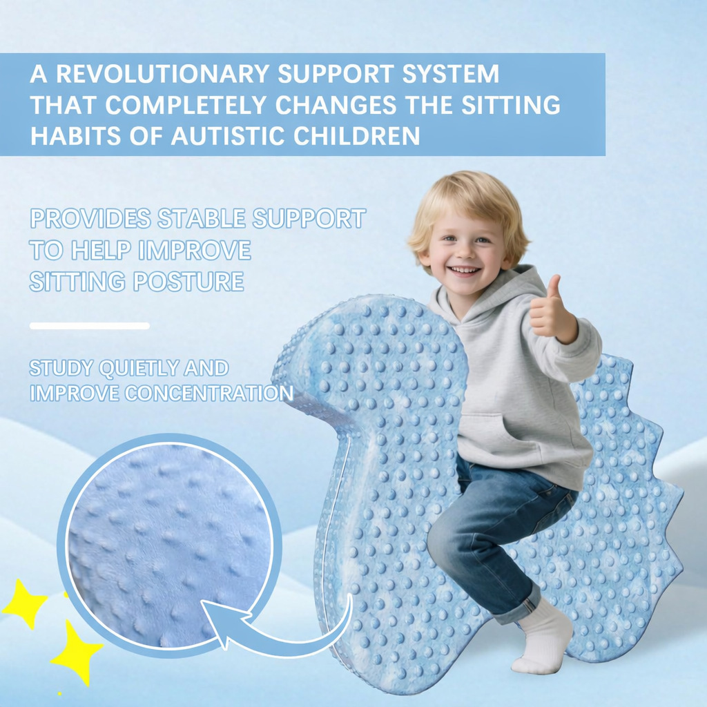 Custom Dinosaur Shape Kids Sensory Bean Cushion, Dot Minky Lazy Floor Sofa Pad, Compression Sponge Toddler Tactile Sitting Cushion