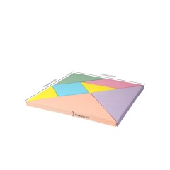 Custom Soft Foam Tangram Play Mat, Kids Indoor Anti-fall Soft Climbing Puzzle Mat, Toddler Educational Soft Play Floor Mat