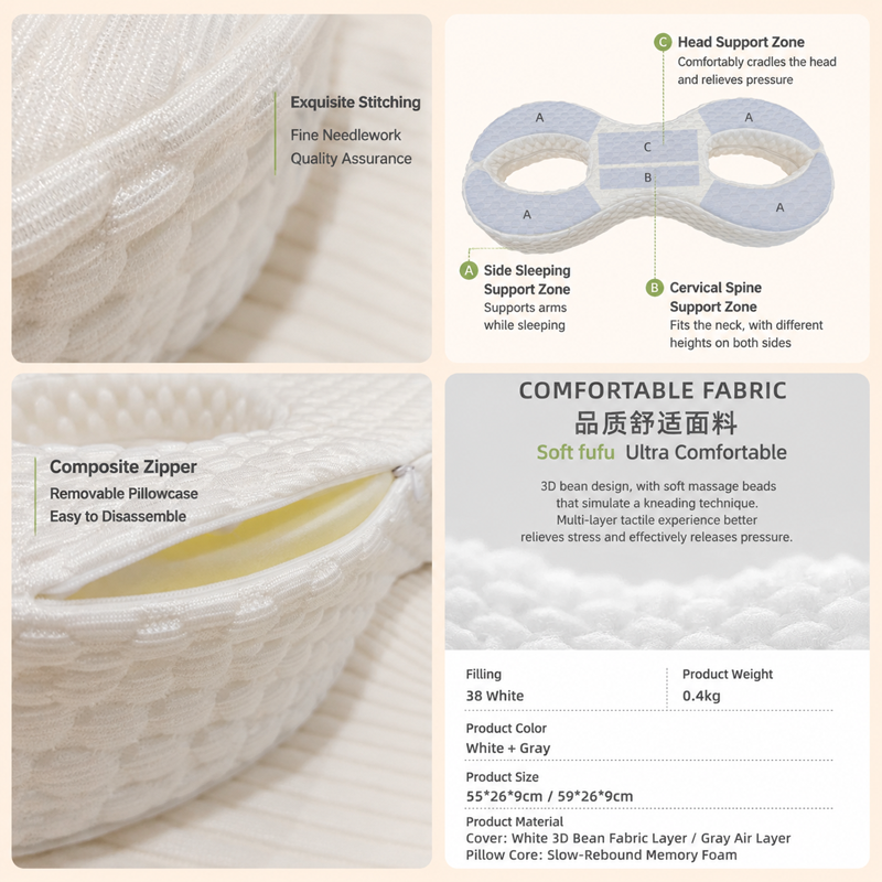 New Arrival Spa Face Cradle Pillow, Memory Foam Massage Face Pillow, Skin-friendly Neck Support Pillow for Beauty Salon Wholesale