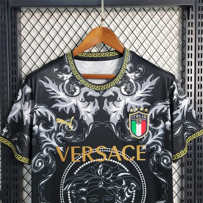 2023 Italy Nation VERSACE Special Edition Black Jersey