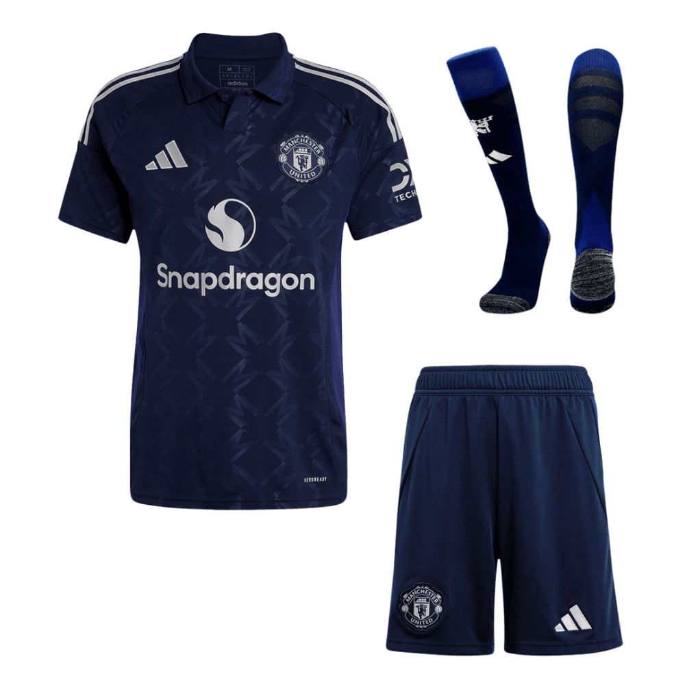 Manchester United Away Custom Full Soccer Kit 2024-25