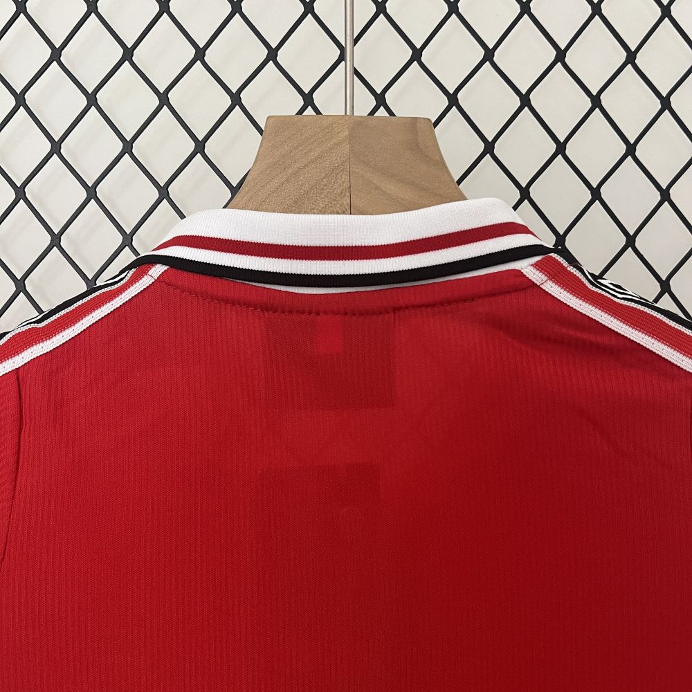Manchester United 98-99 Home Retro Kid Kits Children Sets Jerseys