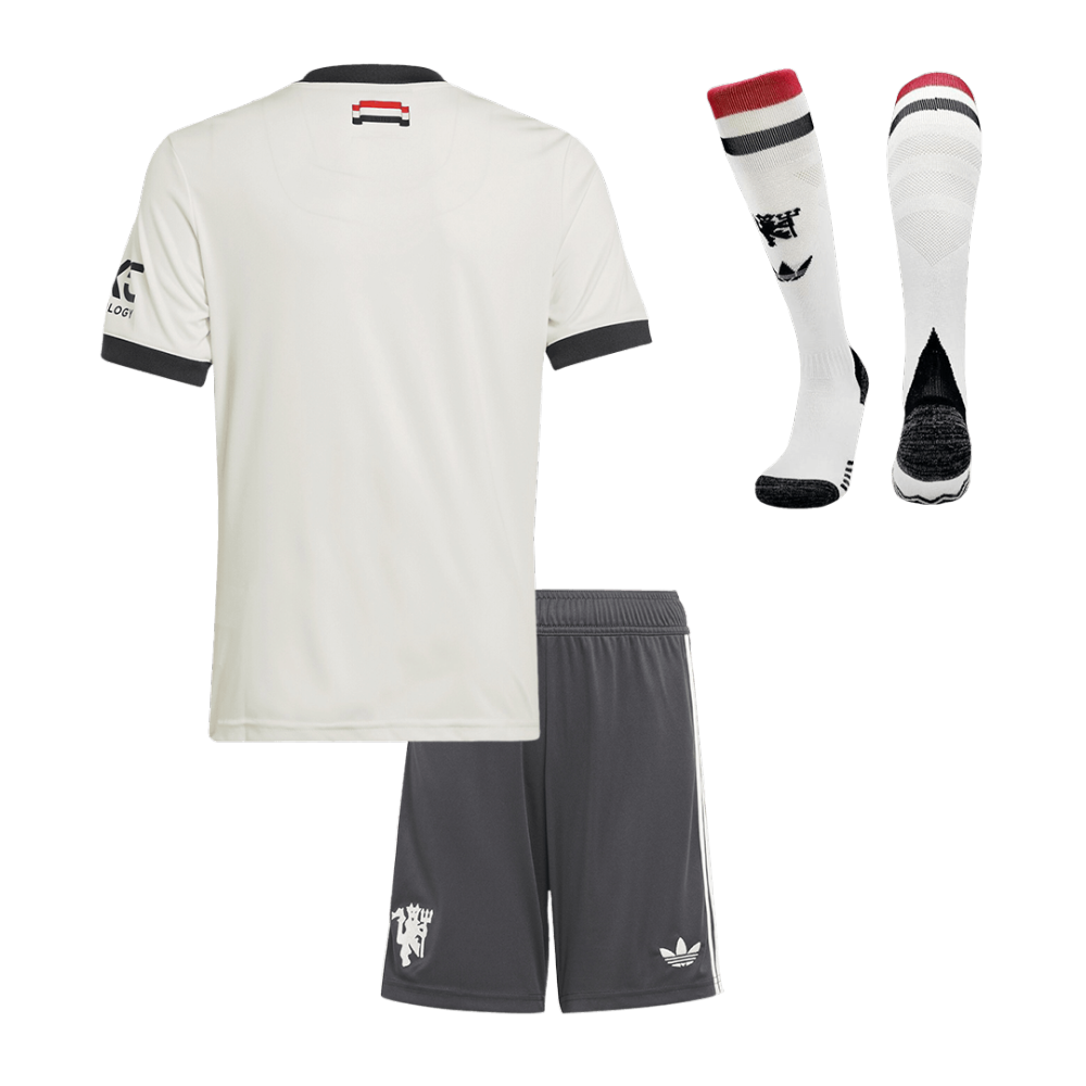 Kids Manchester United Custom Third Away Full Soccer Kits 2024-25