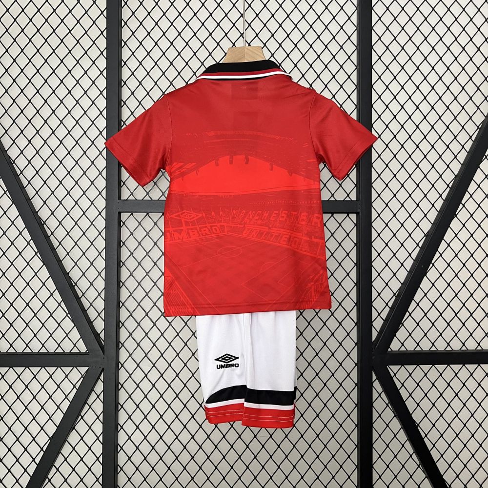 Manchester United 94-96 Home Retro Kid Kits Youth Apparels Jersey