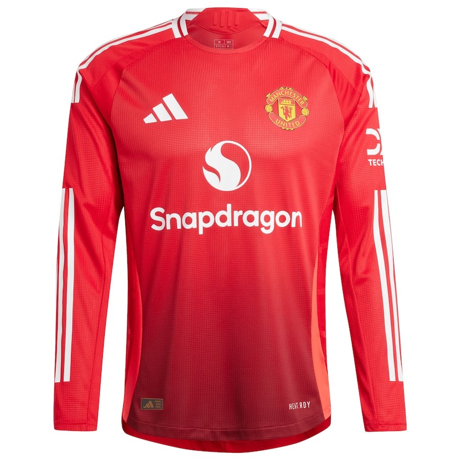 PARRIS #22 Manchester United Men Home Long Sleeve Red Jersey Player Version 2024-25