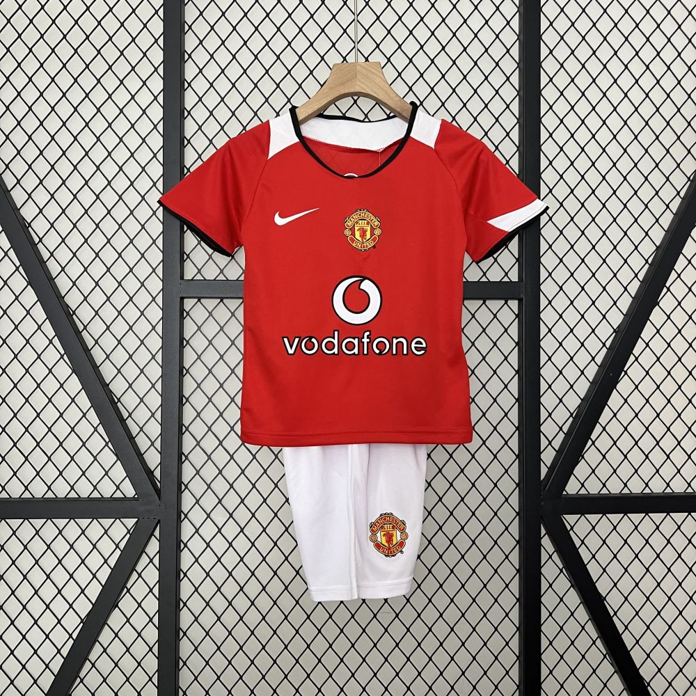 Manchester United 05-06 Home Retro Kids Kits Youth Apparels Jersey