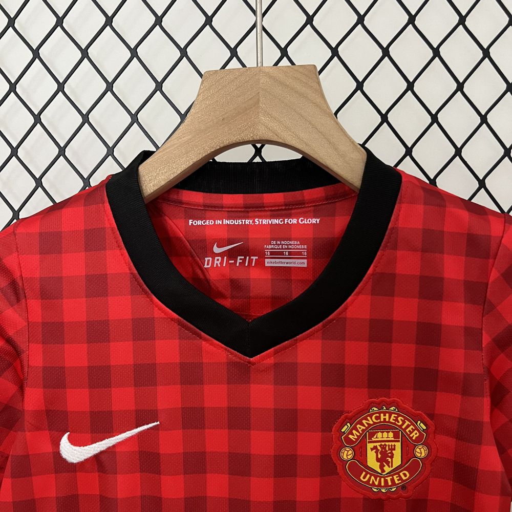 Manchester United 12-13 Home Retro Kid Kits Youth Apparels Jersey