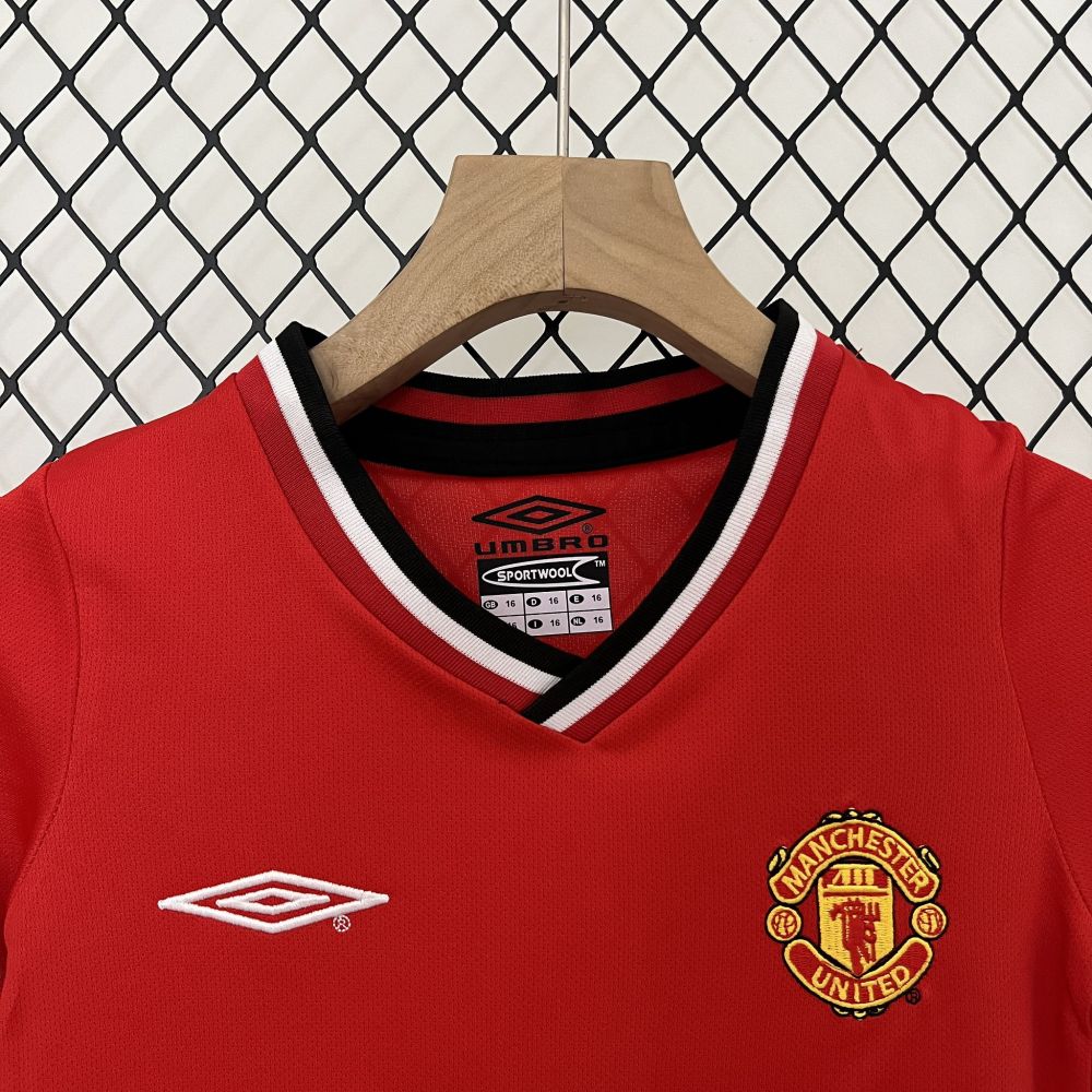 Manchester United 00-01 Home Retro Kid Kits Youth Apparels Jersey