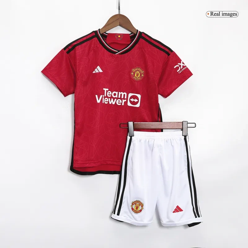 Kids Manchester United 2023/24 Home Jersey Kit