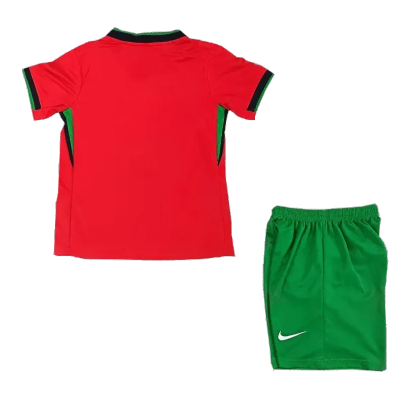 2024 Kids Portugal Nation Home Whole Kit Jersey+Shorts+Socks Euro