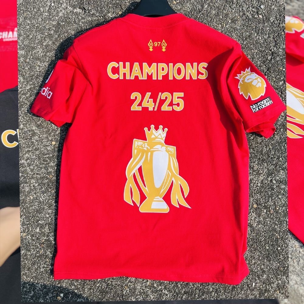 2025 Premier League Liverpool Championship Commemorative 20 Champions League Short Sleeve T-shirt