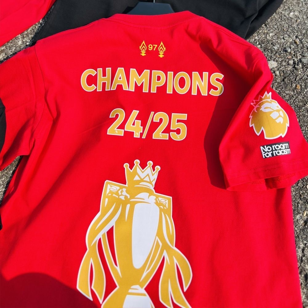 2025 Premier League Liverpool Championship Commemorative 20 Champions League Short Sleeve T-shirt