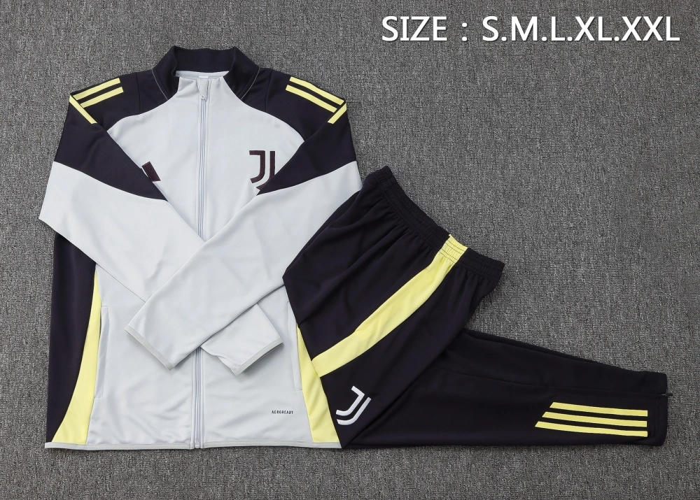 Juventus Training Kit (jacket+Pants) Light Grey 2025-26