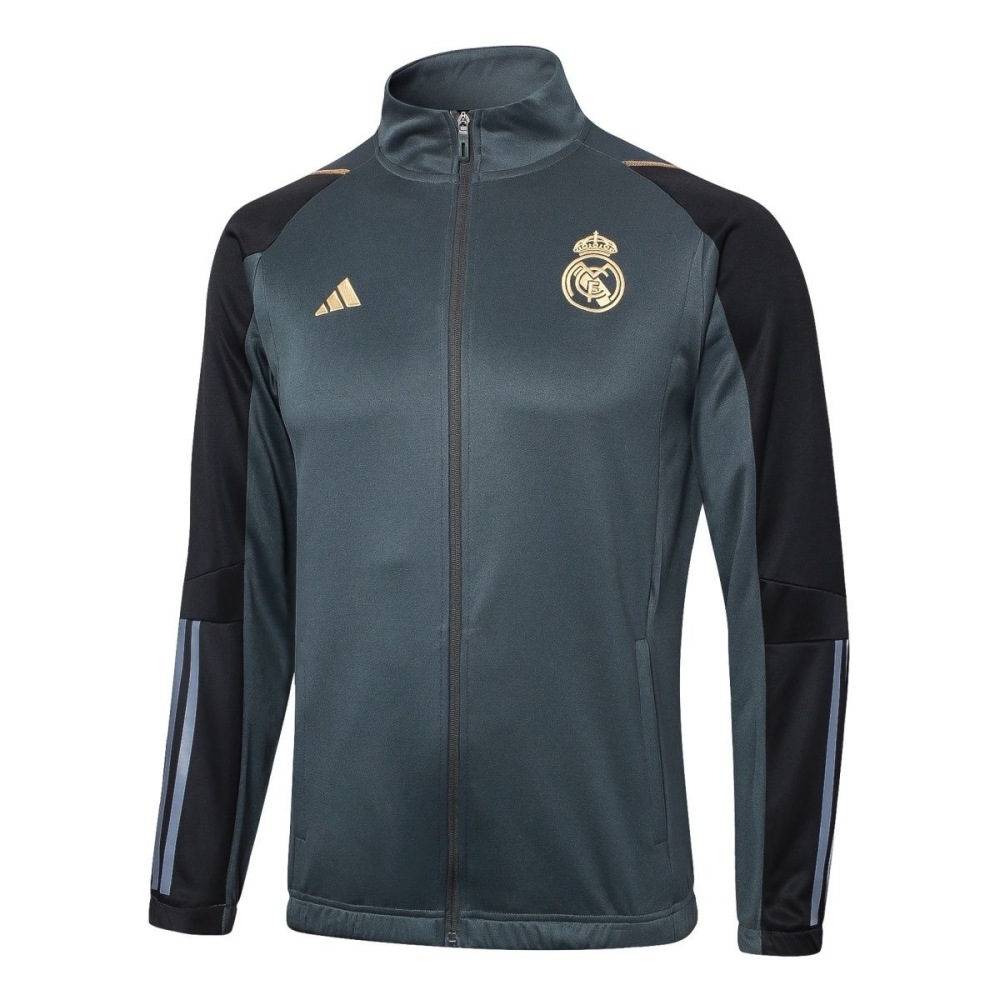 23-24 Real Madrid deep green training suit football sportswear