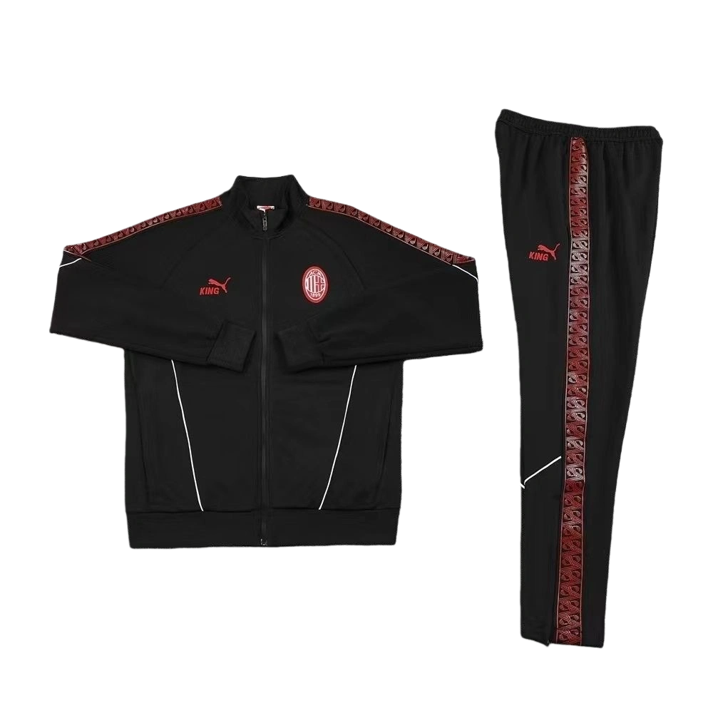 2025-26 AC Milan Training Kit (jacket+Pants) Black
