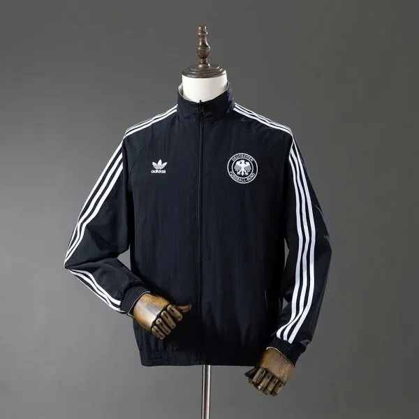 Germany Retro Reversible Double-Sides Windbreaker Jacket White&Black 1990