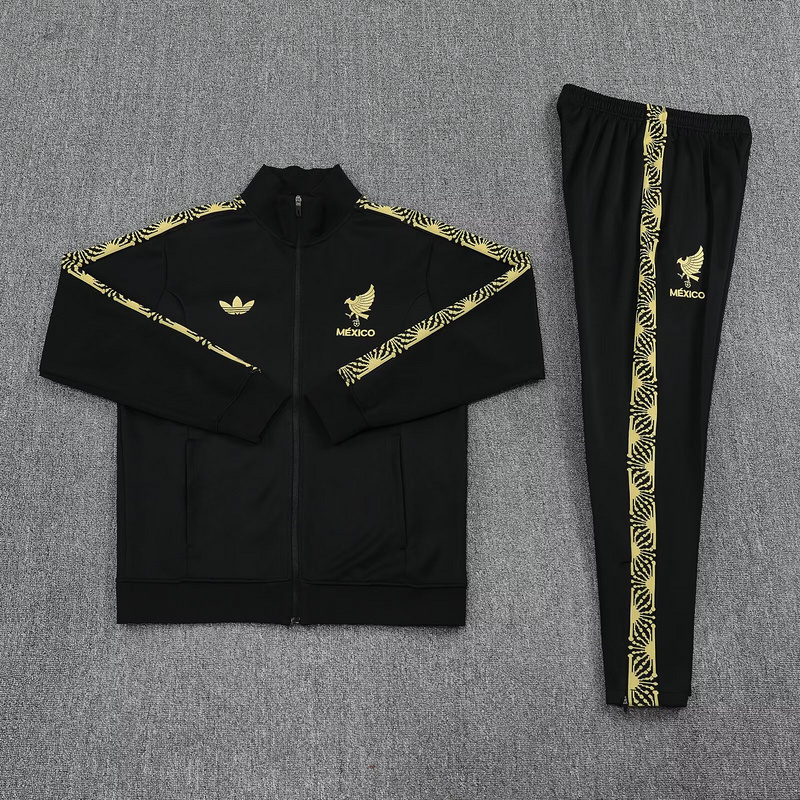 2025 Mexico Football jersey Training Kit (jacket+Pants) Black