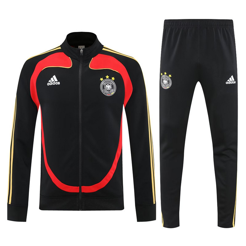 2025 Germany Black Football Tracksuit Long Jacket Suits