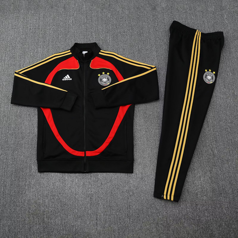 2025 Germany Black Football Tracksuit Long Jacket Suits