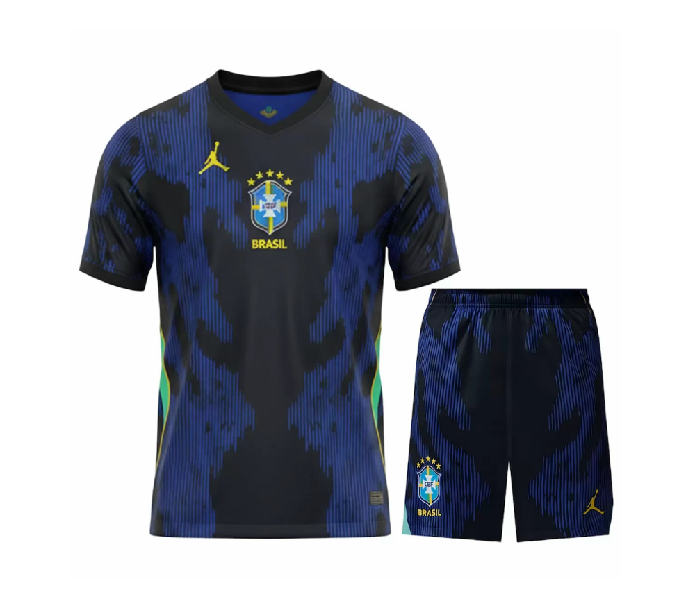 Brazil Soccer Jersey Away Kit Jersey+Shorts World Cup 2026