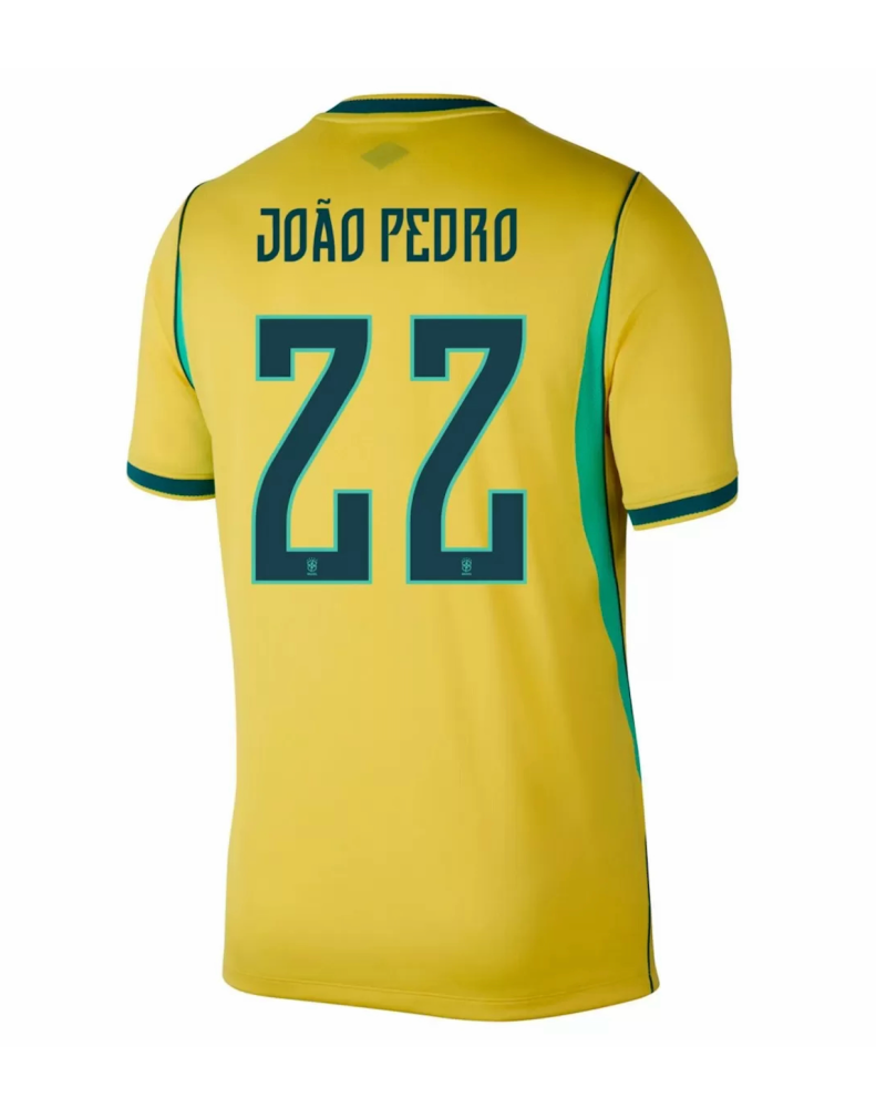 JOÃO PEDRO #22 Brazil Soccer Jersey Home Custom Shirt World Cup 2026