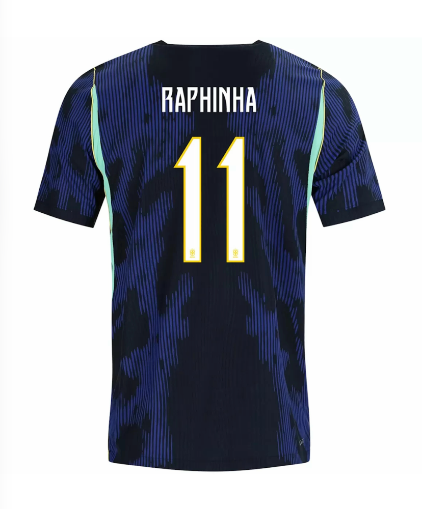 RAPHINHA #11 Brazil Soccer Jersey Away Custom Shirt World Cup 2026