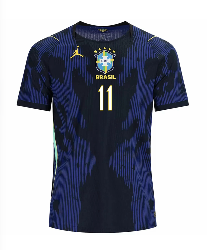 RAPHINHA #11 Brazil Soccer Jersey Away Custom Shirt World Cup 2026