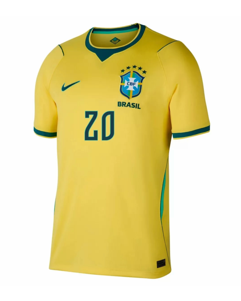 ESTÊVÃO #20 Brazil Soccer Jersey Home Custom Shirt World Cup 2026