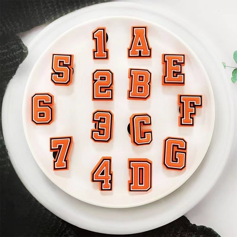 alphanumeric charm for shoes accessories