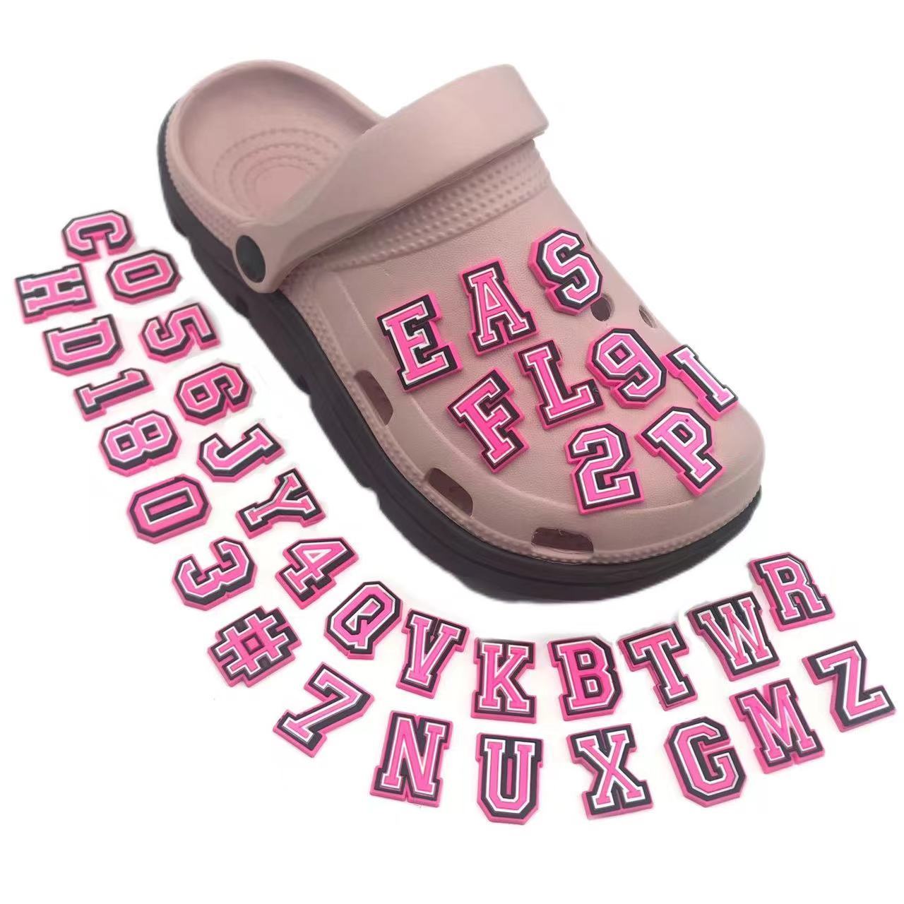 alphanumeric charm for shoes accessories