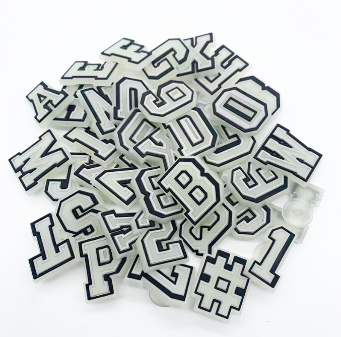alphanumeric charm for shoes accessories