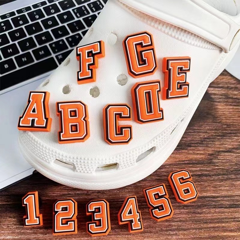 alphanumeric charm for shoes accessories