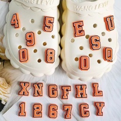 alphanumeric charm for shoes accessories