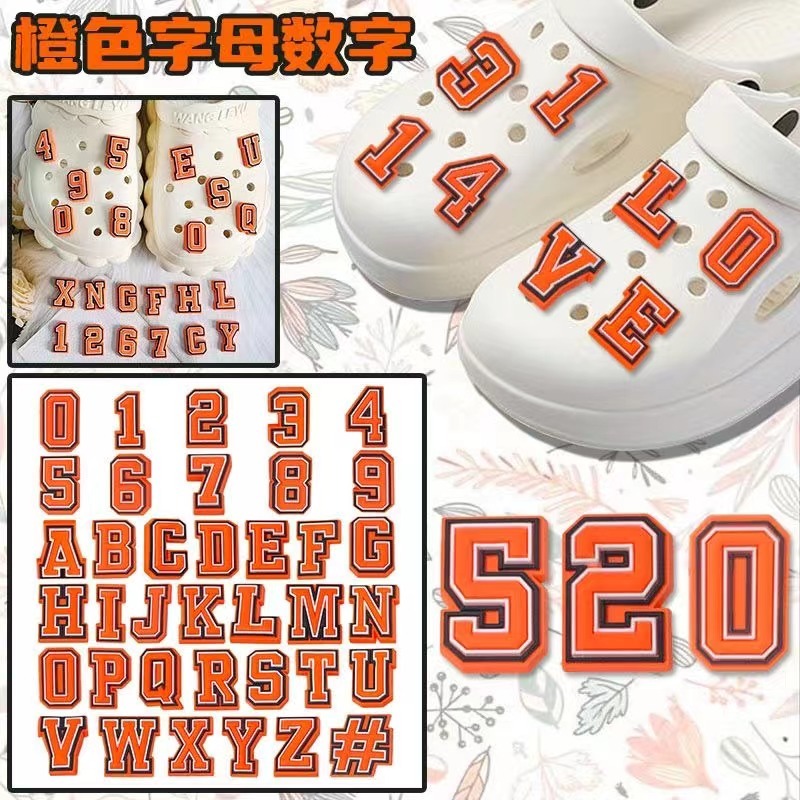 alphanumeric charm for shoes accessories