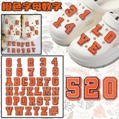 alphanumeric charm for shoes accessories