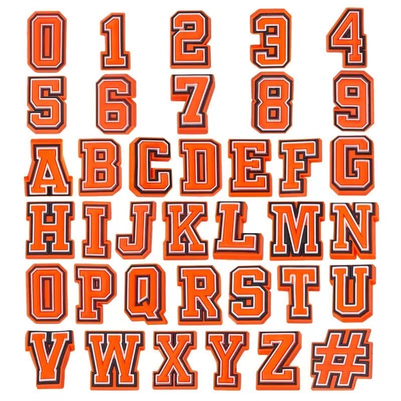 alphanumeric charm for shoes accessories