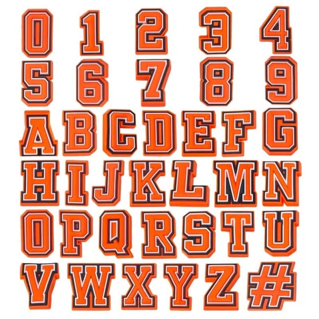 alphanumeric charm for shoes accessories