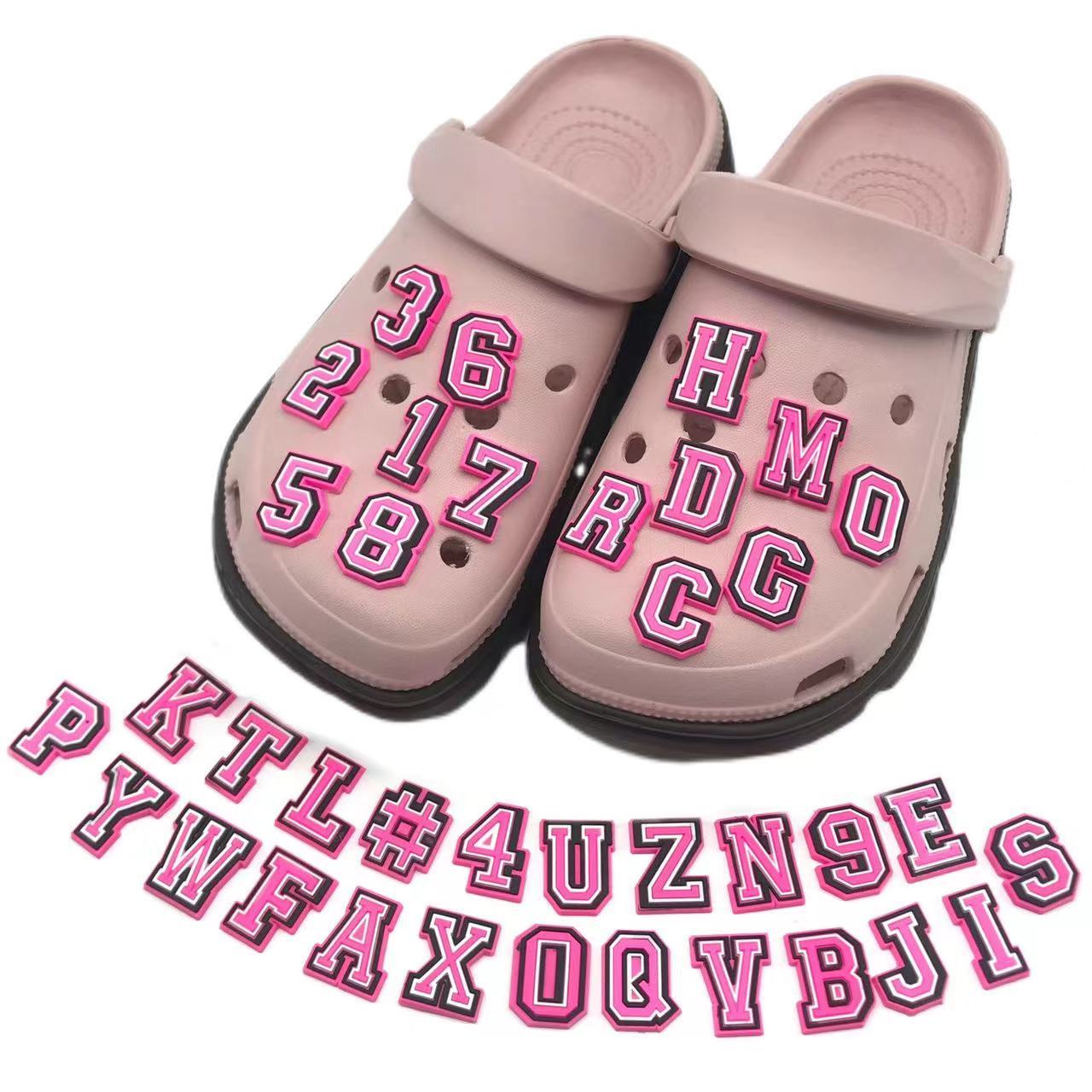 alphanumeric charm for shoes accessories