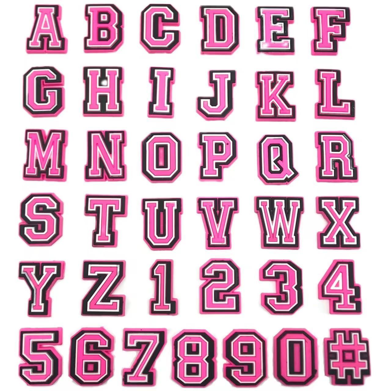 alphanumeric charm for shoes accessories