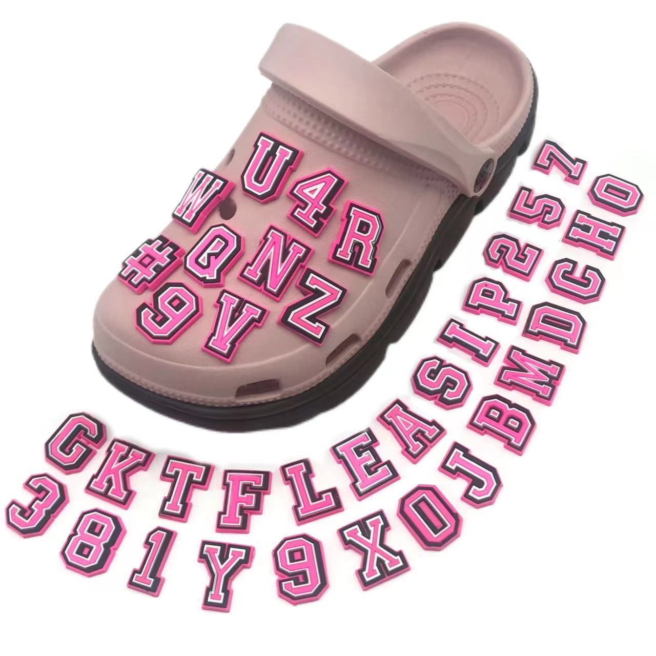 alphanumeric charm for shoes accessories