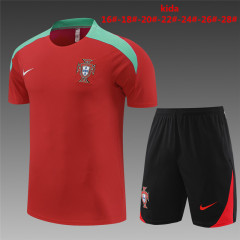 24-25 Short Sleeve Training Jersey Portuguese Red