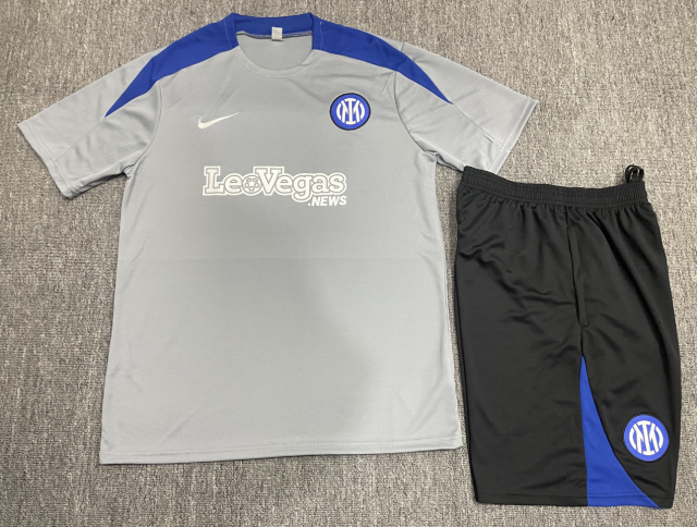24-25 Short Sleeve Training Wear Inter Milan Gray