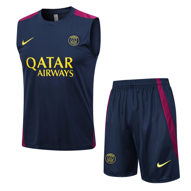 23-24 season psg blue training vest suit