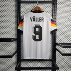 Retro 1992 Germany away V?ller  Football jersey retro