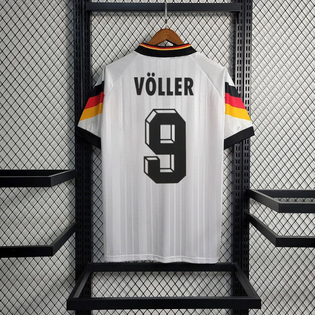 Retro 1992 Germany away V?ller  Football jersey retro