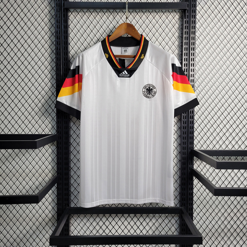 Retro 1992 Germany away V?ller  Football jersey retro