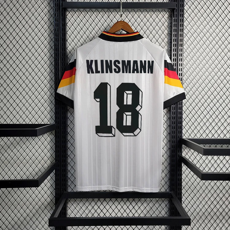 Retro 1992 Germany away V?ller  Football jersey retro